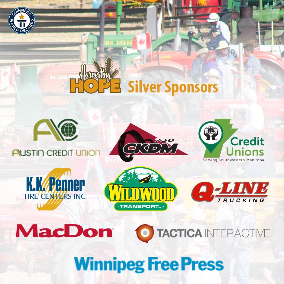 HarvestHope2016's tweet photo. Thanks to our silver sponsors for helping make this world record possible https://t.co/eOMqserXZg