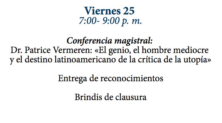 InstitutoGlobal's tweet photo. No te puedes perder esta noche a las 7pm, nuestra conferencia magistral de clausura del #CTC2016 con el Dr. Patrice Vermeren. ¡Te esperamos! https://t.co/tMjqiYG1w0