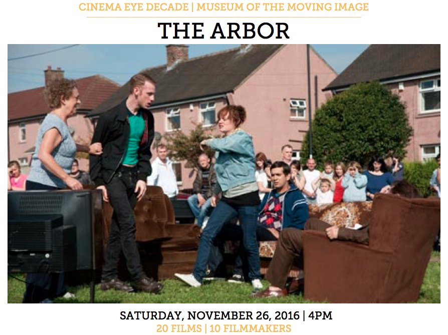 cinemaeyehonors's tweet photo. Tomorrow 4PM @MovingImageNYC: Outstanding Debut #CEH12 @cliobarnard's The Arbor. #CEHDecade #20Films10Filmmakers #DocsMoreThanEver https://t.co/ZdDNBP5gor