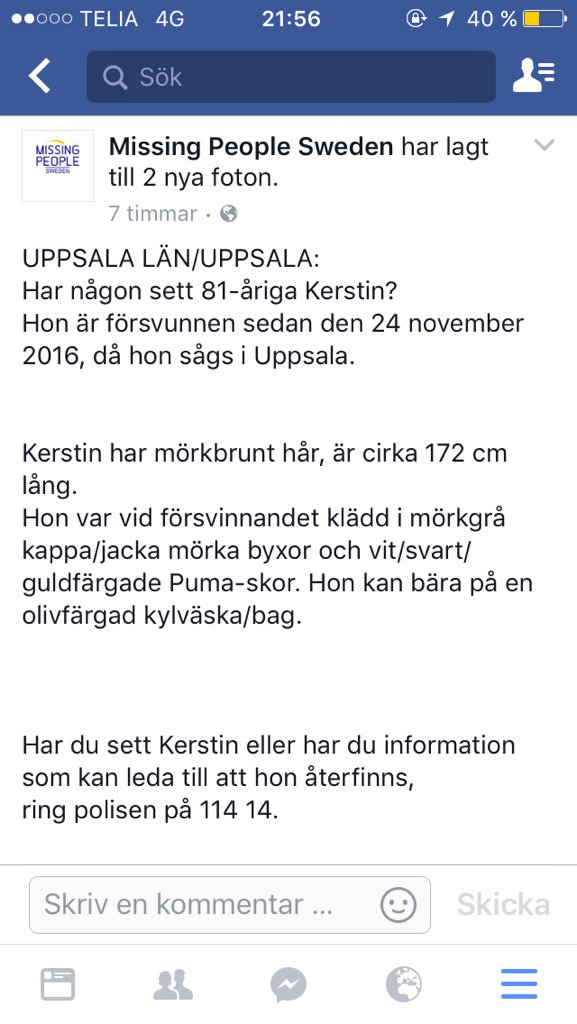 emmaaeklundd's tweet photo. Snällasnällasnälla dela så mycket som möjligt det enda jag vill är att hon ska komma hem igen https://t.co/HdsTQDrQwF