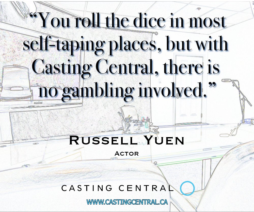 castingcentral1's tweet image. "You roll the dice in most self-taping places but with Casting Central, there is no gambling involved." ~Russell Yuen (Actor)