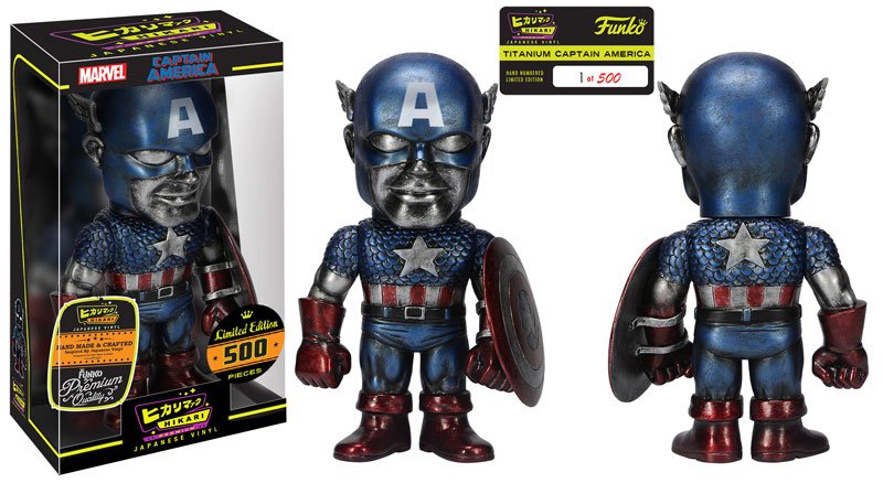 CollectorCorps's tweet image. RT &amp;amp; follow @CollectorCorps for a chance to win a Titanium Captain America Hikari!