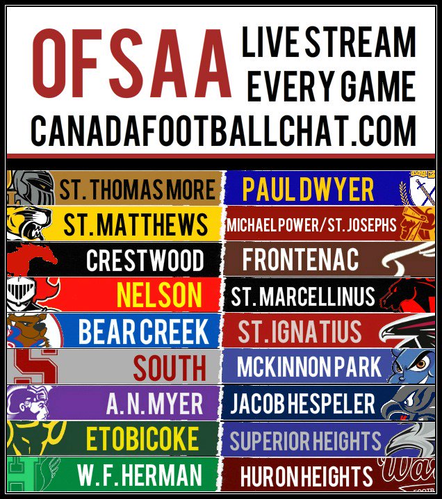 chatfootball's tweet photo. 2016 OFSAA Bowl Festival: Live Game Video, Recaps, Previews &amp; more https://t.co/FixgQZYhn2 https://t.co/DjPPTz3jFj