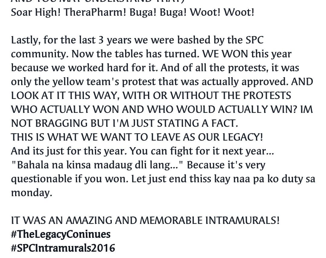 eddywaw09's tweet photo. #SPCLegacy
#SPCIntramurals2016 https://t.co/oKwuigHOxb