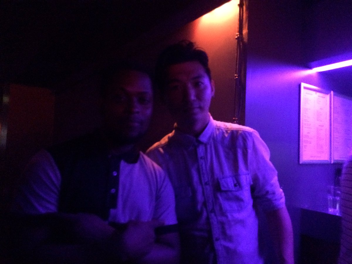 CKDelh's tweet photo. Eric and @pascokeman001 at the REX Club 🍾🎹👍😎 #AXADevAcademy https://t.co/xhG6UoNDsj