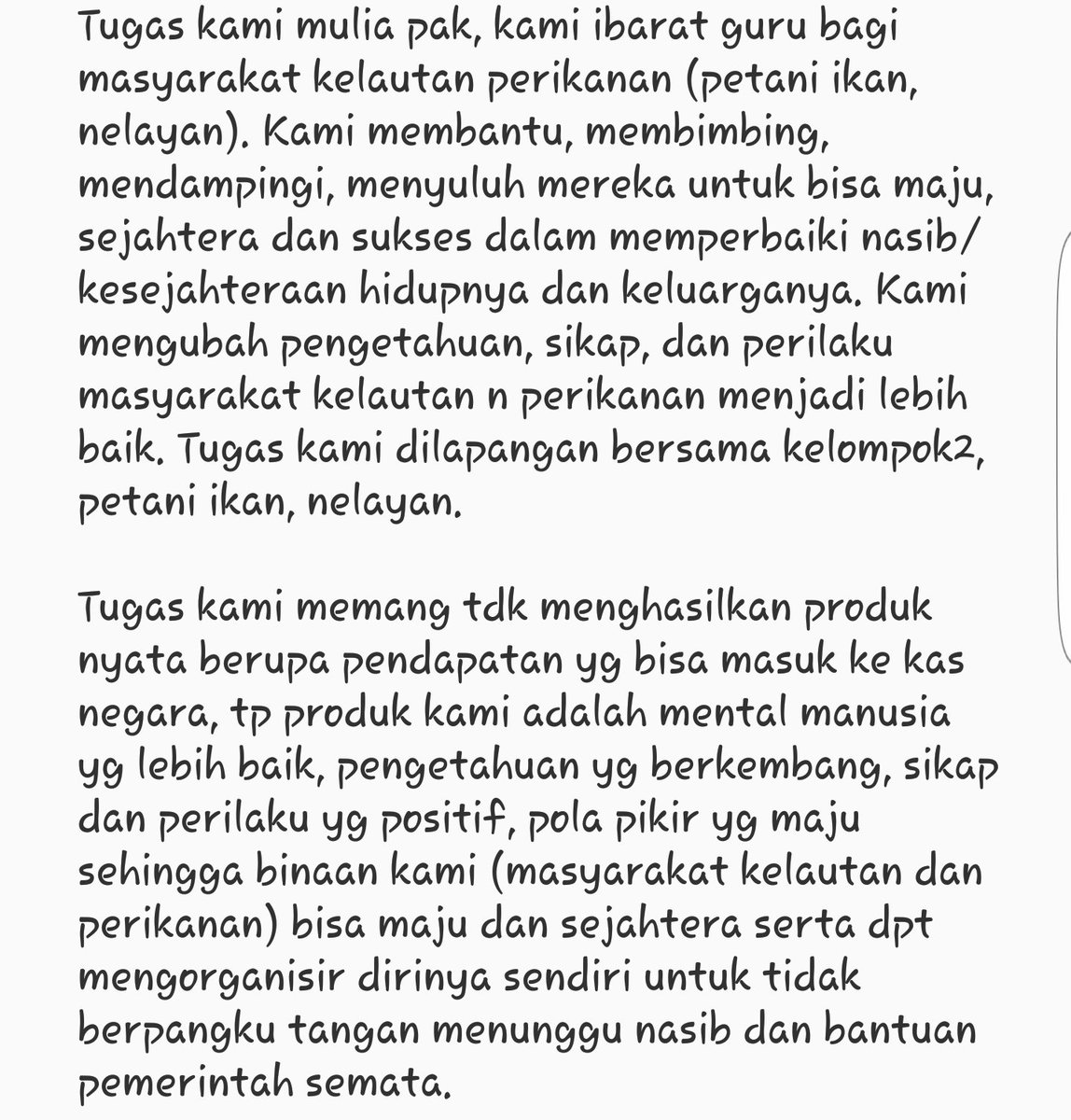 donna_cutest's tweet photo. Kepada Yth. Bapak Presiden RI
Bapak Presiden Kami, Bapak @jokowi 
Dari : Penyuluh Perikanan PNS Daerah https://t.co/kZnK79Ko67