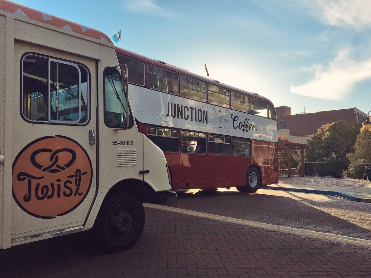 We couldn't think of a better pair! <a href="/TwistPretzelsOK/">Twist Pretzels</a> &amp; <a href="/junction_coffee/">Junction Coffee</a> are at the Tree Lighting tonight! 🎄