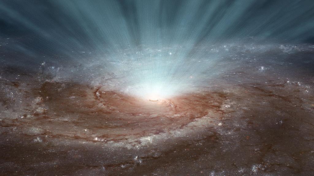 NASA's tweet photo. Here’s a real #BlackFriday doorbuster! @NASANuSTAR sees this black hole is seen blowing x-ray winds https://t.co/7RidgwrJb4 #BlackHoleFriday https://t.co/wqjwzgreIq