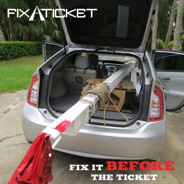 FixATicket's tweet image. Quick #fix to #avoid a ticket: If you have anything #extending past the #length of your car be sure to flag it off. fix-tickets.com