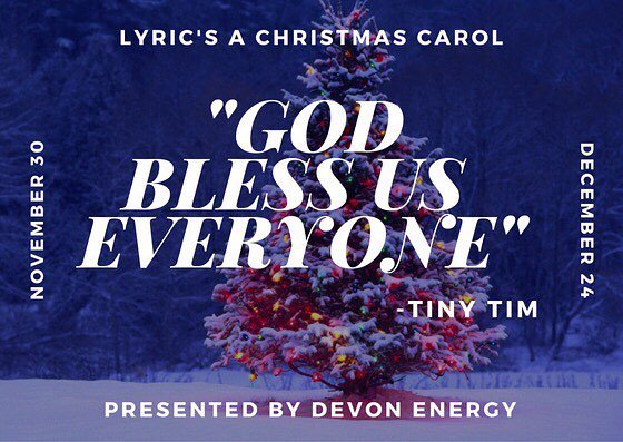 LyricTheatreOKC's tweet photo. Tiny Tim wants you to come see #LyricsCAROL! Join us for a night of magic, celebrations an… https://t.co/T0S5ehDm6Z https://t.co/vAbYlRUdts