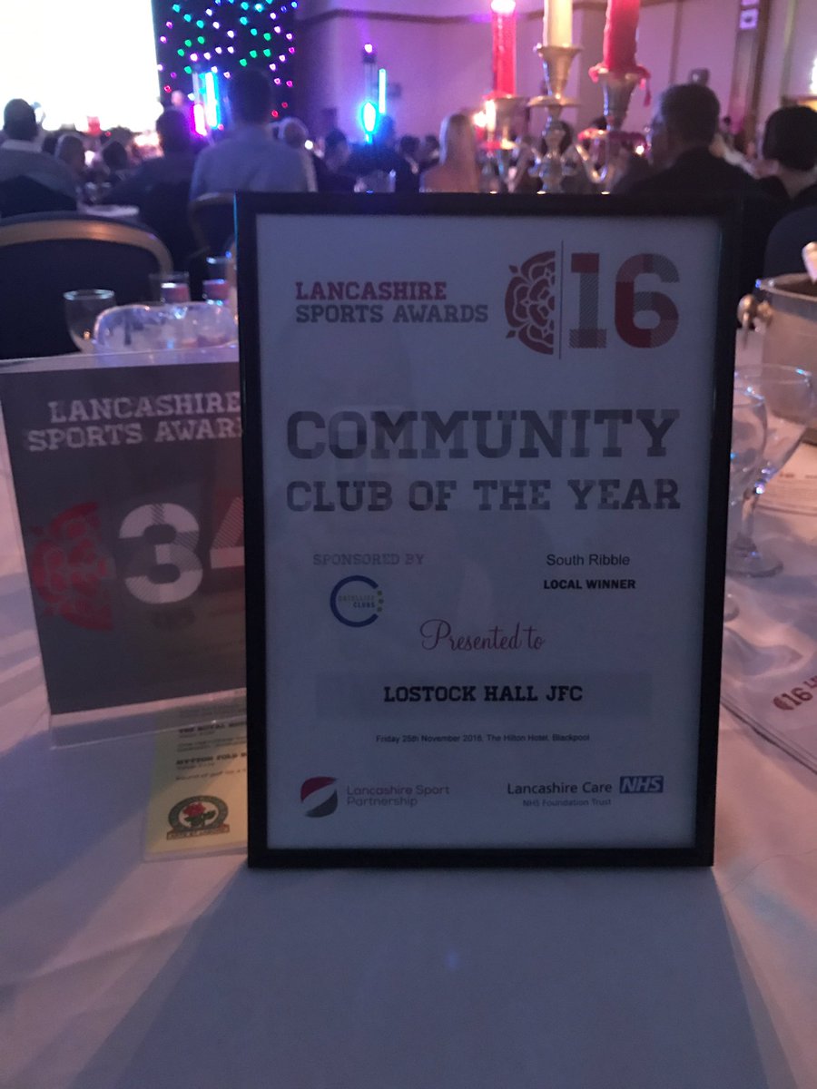 Lostock_HallJFC's tweet photo. #LHJFC with the @LancashireSport Awards.
Applause for #DylanCrossey prior to the winners of Community Club being announced
Thank you #LSA16 https://t.co/3IIbfEseuG