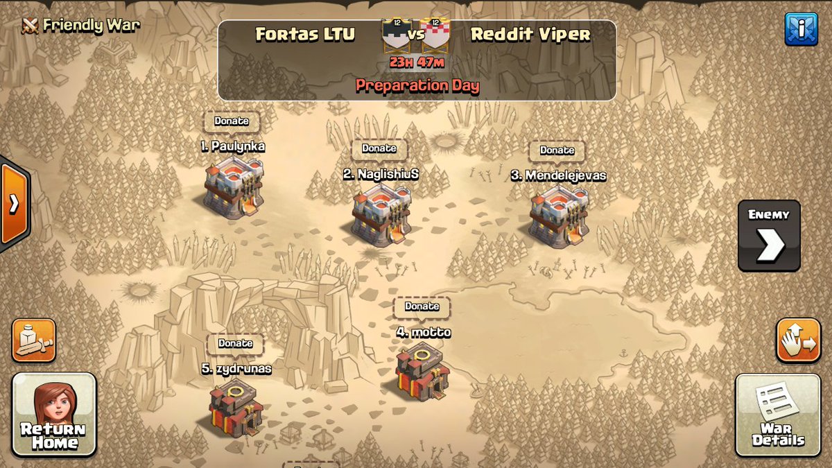 The first round of Mid-Season @ClanWarLeague is on! Best of luck to @redditvipercoc1