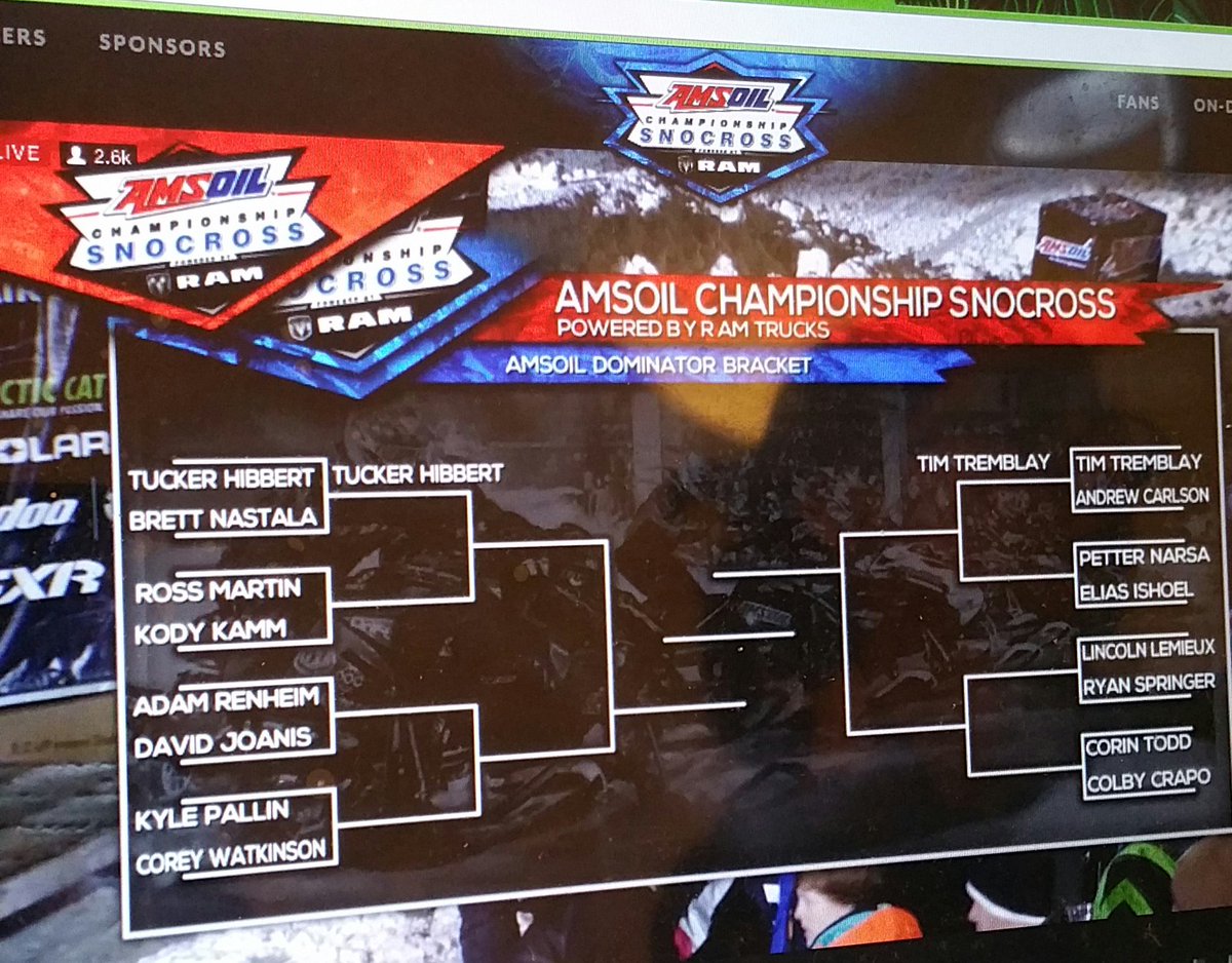 coilspec's tweet photo. Heats underway, @snocross action! #snocross #tuckerhibbert #timtremblay https://t.co/YDmUDZUcMc