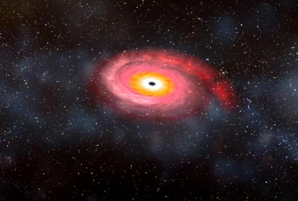 NASA's tweet photo. A black hole’s pull of gravity is so strong, no light escapes. Discover more: https://t.co/WJZvidUfyL #BlackHoleFriday #BlackFriday https://t.co/0fgWccg3tP