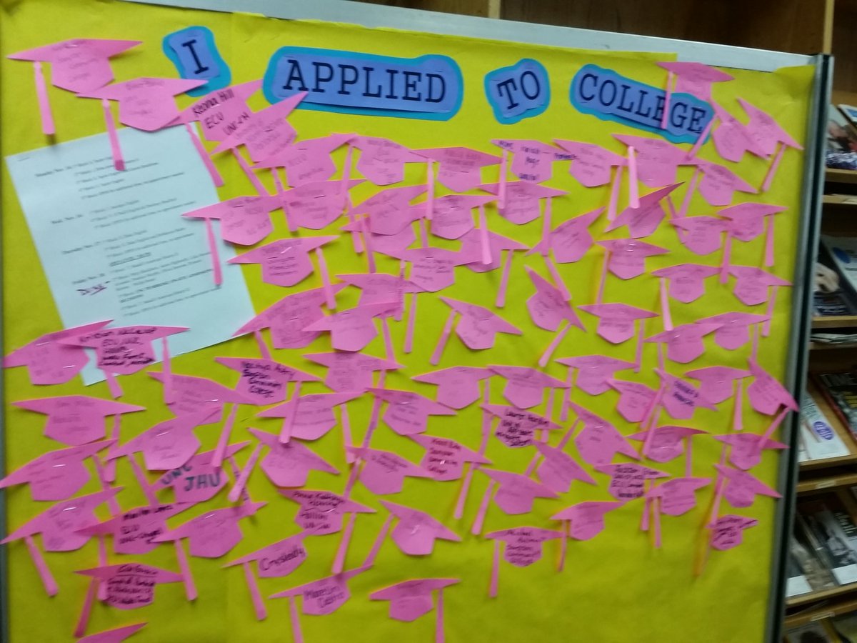 DarkHorseDoc's tweet photo. @CFNC, #DarkHorses celebrate Week 2 of College Application Week #CHSCAW. @tbblount3 is the #BEST College Coordinator Ever! https://t.co/EVhH787MHJ