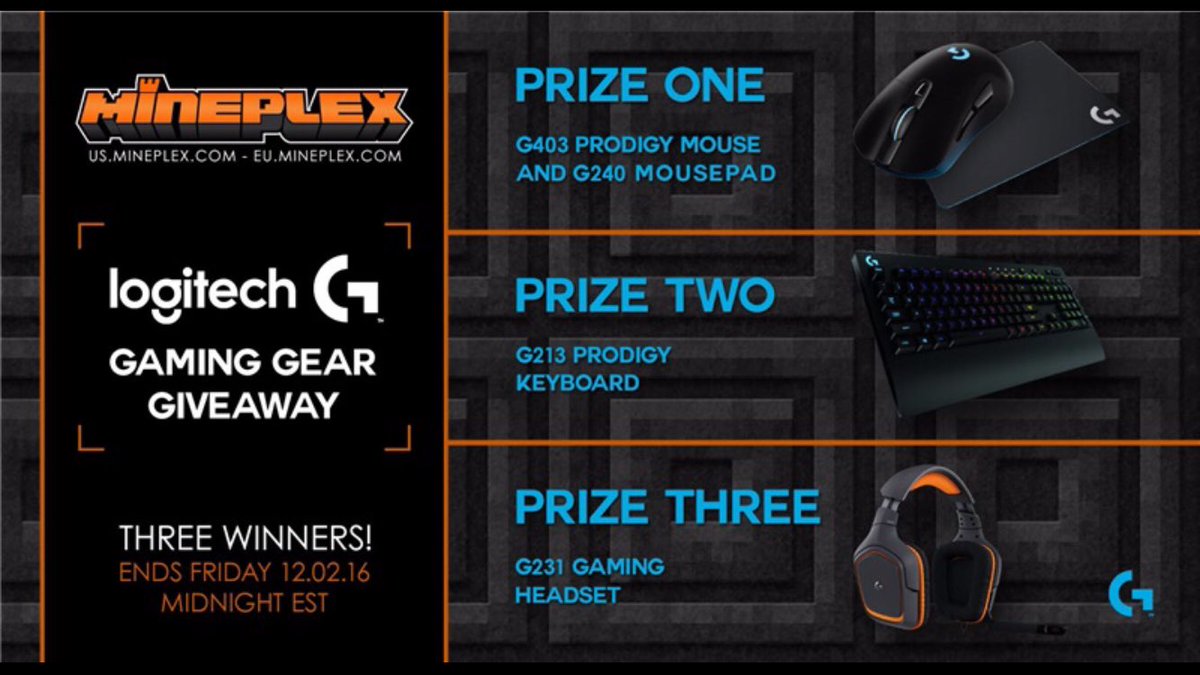SallyGreenGamer's tweet photo. RT+follow for a chance to win one of 3 gaming gear prizes! From my friends at @LogitechG &amp; @Mineplex Ends Fri., Dec. 2, 2016 Good luck! <3 https://t.co/LPW2GUIPWU