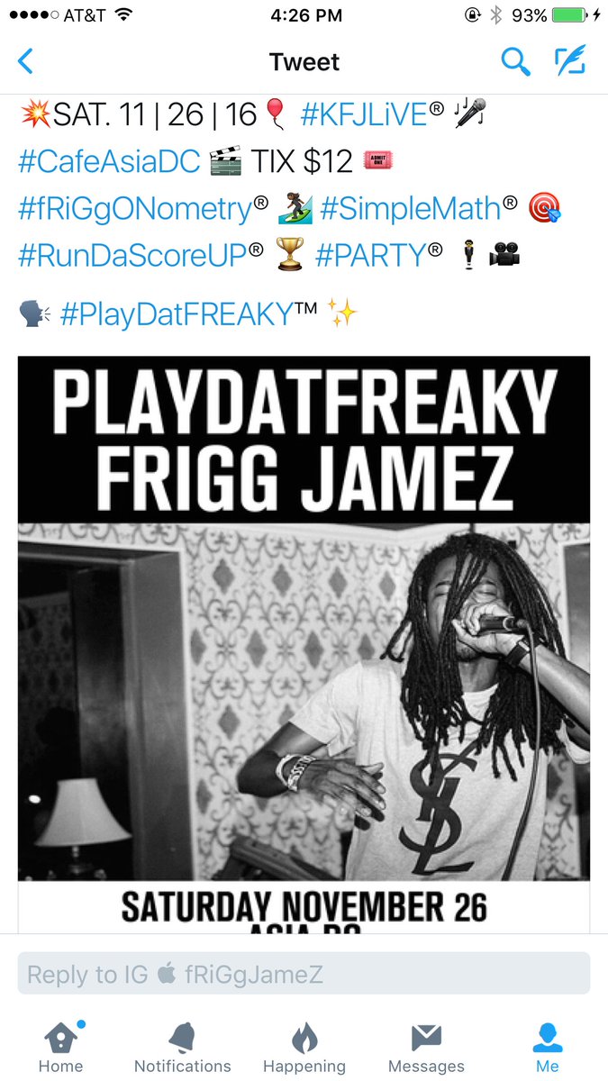 FriggJameZ's tweet photo. ⌚️ #720oCLOCK® ⏰
👐🏾👑 #WheaWeAtLulWEAT™ 👑👐🏾
💥 #fRiGgONometry® 🏄🏾 #SimpleMath® 🎯 #PlayDatFREAKY® 🏆 #PARTY® 🕴🎥
🗣 #fRiGgSayDat™ ✨ https://t.co/LHuQq23b6C