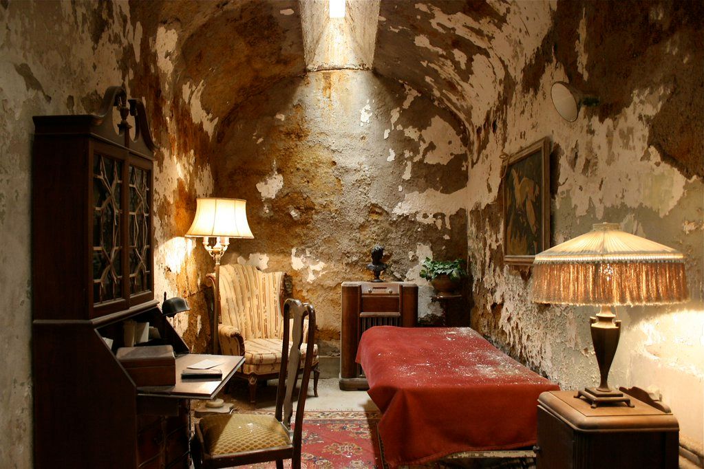 Al Capone's prison cell where he spent about nine months in 1929.
