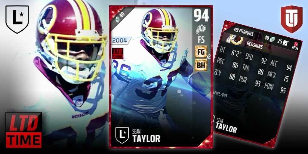 EASPORTS_MUT's tweet photo. x2 Field General Sean Taylor! 
Coming tomorrow. #HTTR https://t.co/u9iWqX8UKM