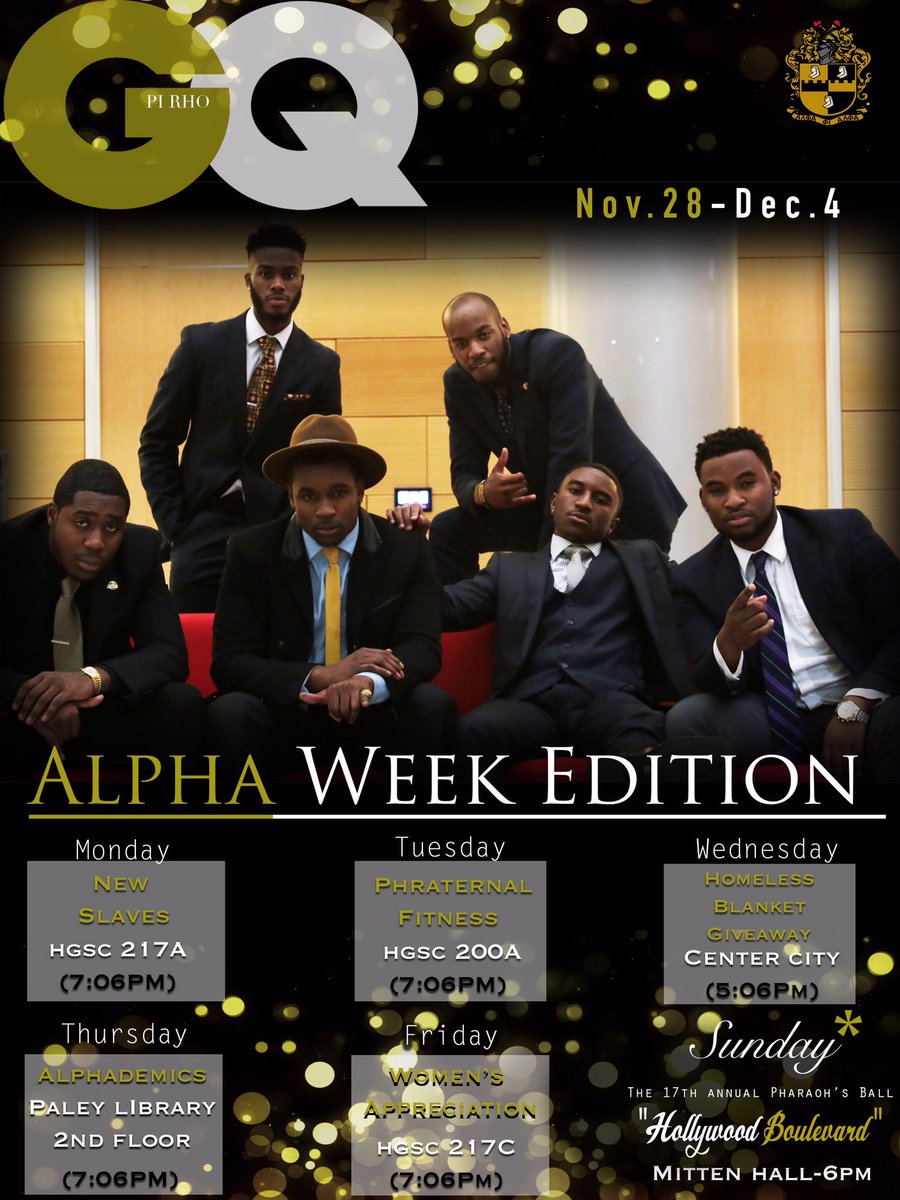 Pi_Rho_Mania's tweet photo. Alpha week is almost here 🙏🏾#PiRhoDoesItAgain #AlphaWeek2k16 https://t.co/GpATWVifJD