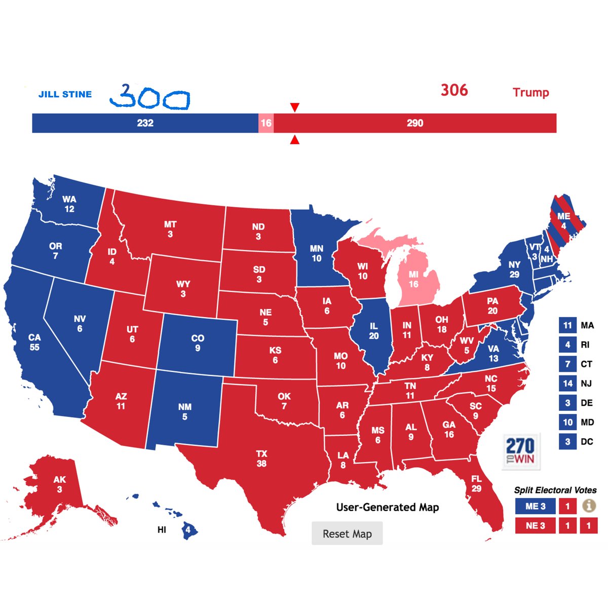 JoshLekach's tweet photo. I really hope @DrJillStein get's her recount. She was so close to beating Trump! #Recount2016 !!!! https://t.co/mZwXt24dhb