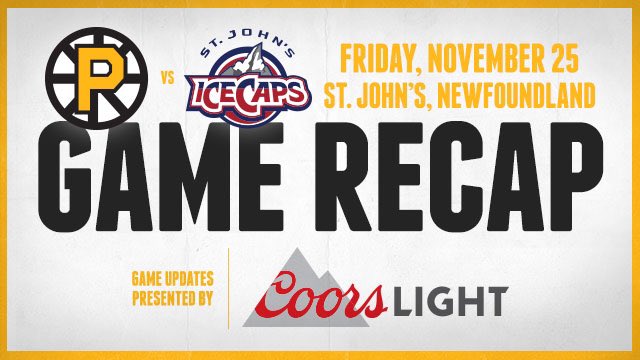AHLBruins's tweet photo. ๐จ๐ฅ๐ป๐The PBruins win 2-1! PBruins lead in shots 30-31! #PROvsSTJ #PBruinsPride https://t.co/907wQDqrmn