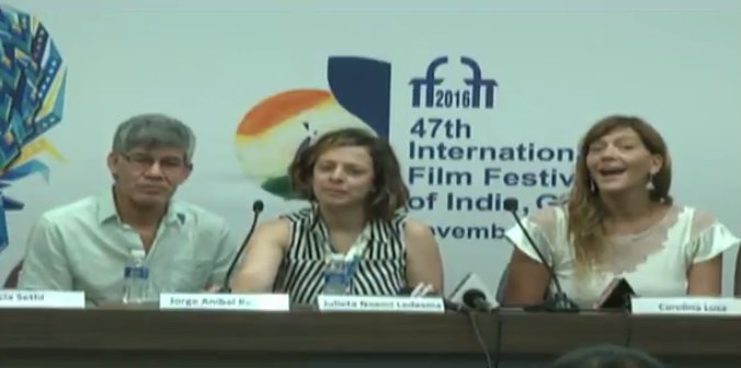 PIB_Panaji's tweet photo. LIVE: While theme of #SonofWar is real, concepts are metaphorical; wanted to show profundity of human emotions: Dir. https://t.co/9vSQm8MWbn https://t.co/JcIZH7hbmJ