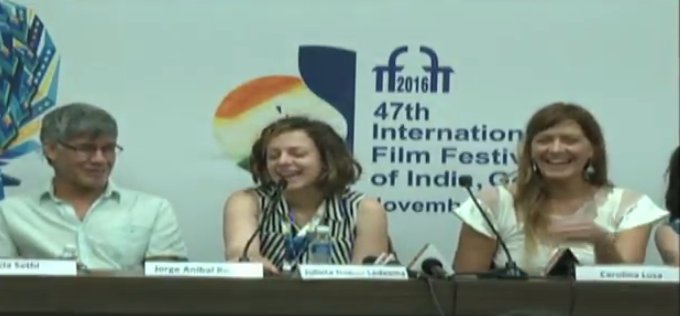 PIB_Panaji's tweet photo. LIVE: Began to discover through #SonofWar that they relate to own experiences:
Director Julieta Ledesma https://t.co/9vSQm94x2V https://t.co/BYZBUnRC6D