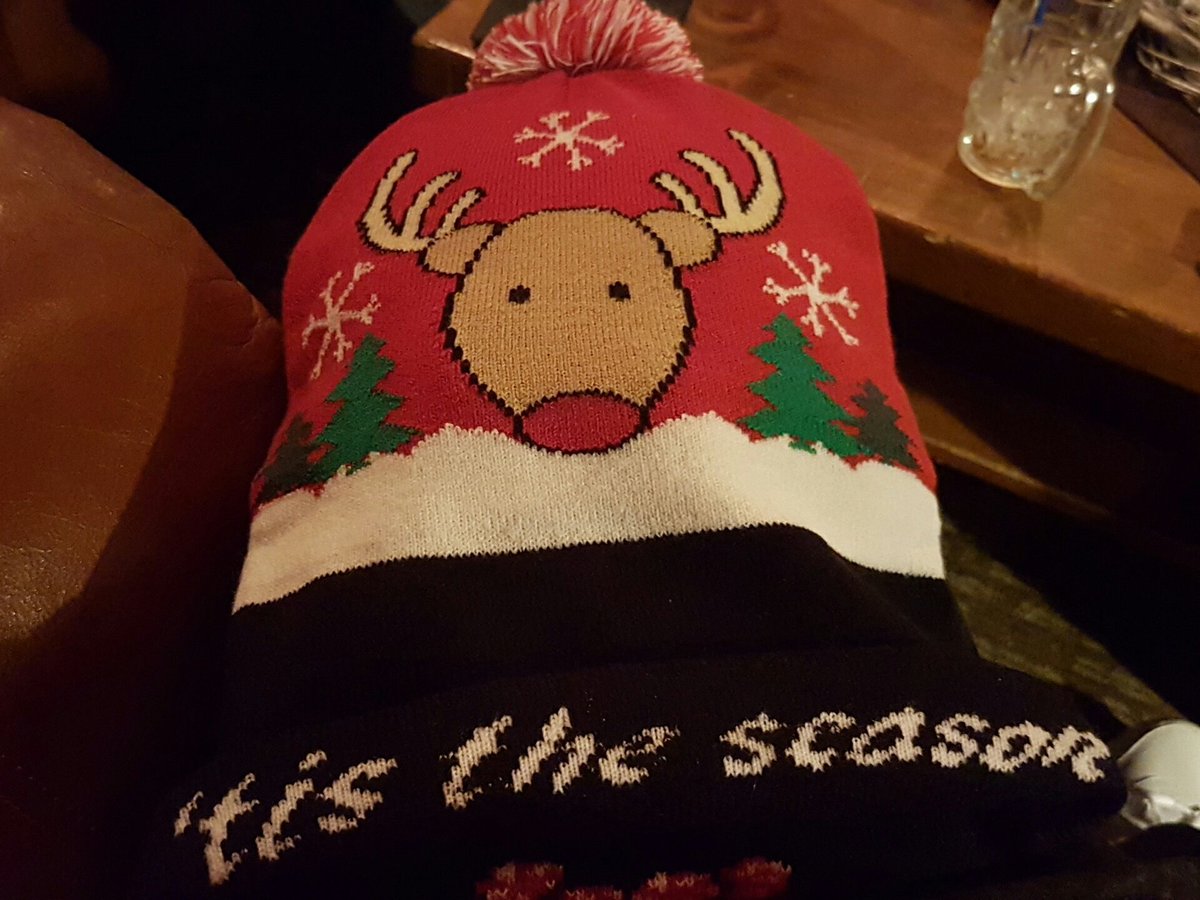 TimRPetit's tweet photo. #lvsxmas2016 #FavSweater I mean #FavHat https://t.co/rnCXS6dzYO