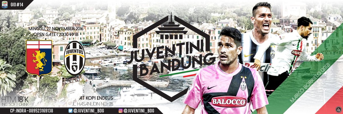 #Giornata14 Genoa - Juventus | 27 November 2016, OG : 20.30 WIB (KO : 21.00) | @ Kopi Endeus, Jl. Hasanudin 28 | HTM 18K (Inc. Drink)