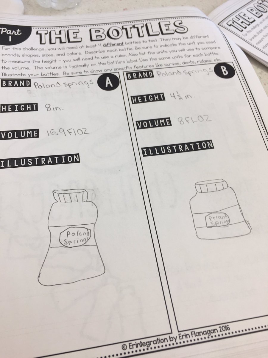 MsBernardTeach's tweet photo. Bottle flipping + science! We investigated the best bottle to flip by determining controls, collecting &amp; then analyzing A LOT of data. https://t.co/l6QsJ1Sk6a