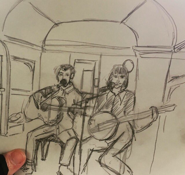 Just played on a train at <a href="/QueenscliffFest/">QueenscliffMusicFest</a>. On at 4pm after Julia Jacklin in "The Church". Next week we're playing in a UFO