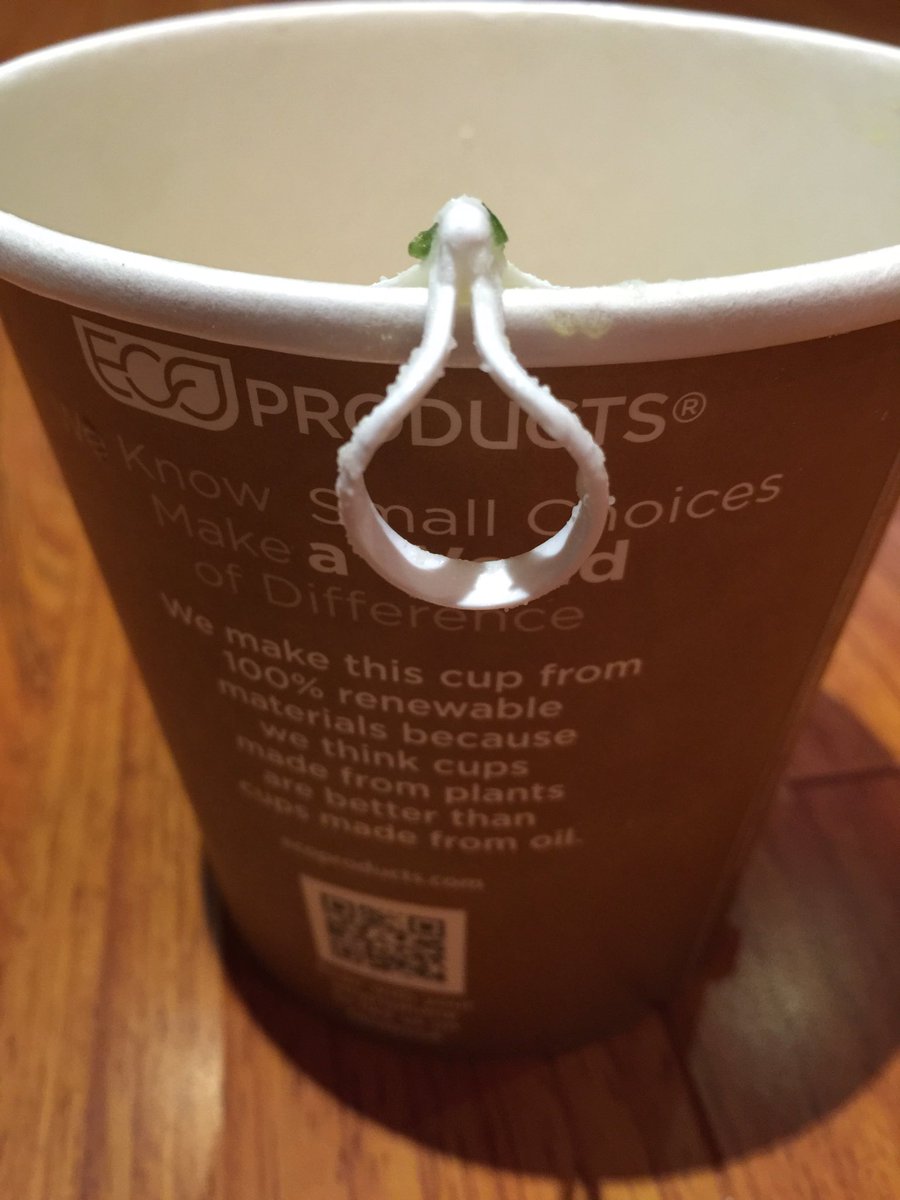 OUATPress's tweet photo. I was enjoying my kale, ginger, chicken and quinoa soup from #briochedoree until ...  #plastic @brioche_doree #sherwaymall #ihatebadservice https://t.co/SE7laTU4cO