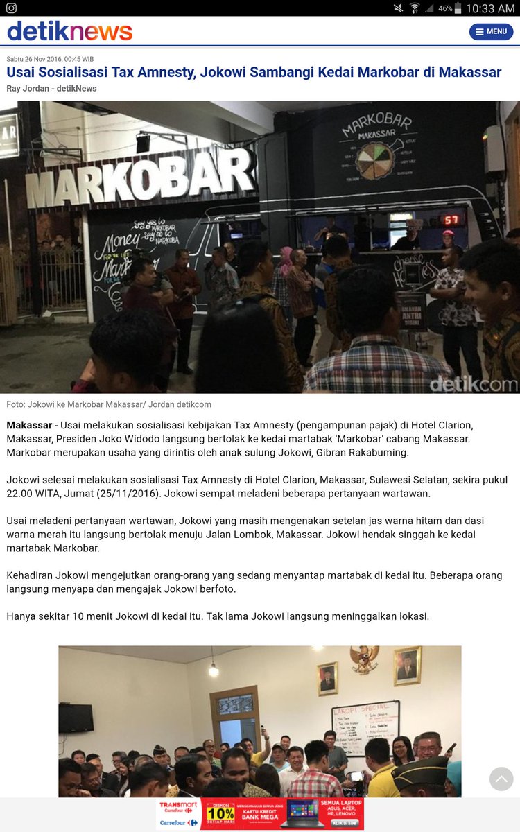 kaesangp's tweet photo. Minta @markobar1996 gratisan sampe jauh2 ke makassar https://t.co/4ZcVjLBfEG
