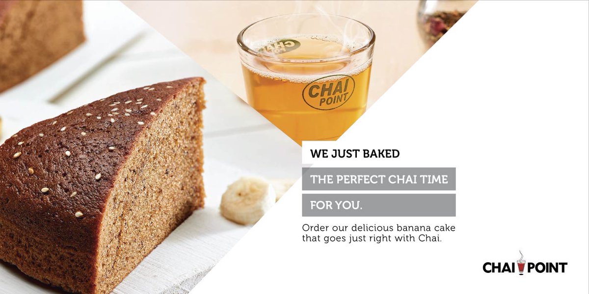 Chai_Point's tweet photo. It's Cake Day! Dig in to our delicious Banana Cake with your #Chai today. #CakeDay #MadeForChai https://t.co/TP2BW1FrOE
