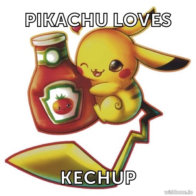 leokats's tweet photo. Pikachu loves kechup 😍 or 😐 https://t.co/7tFKZFyhlW