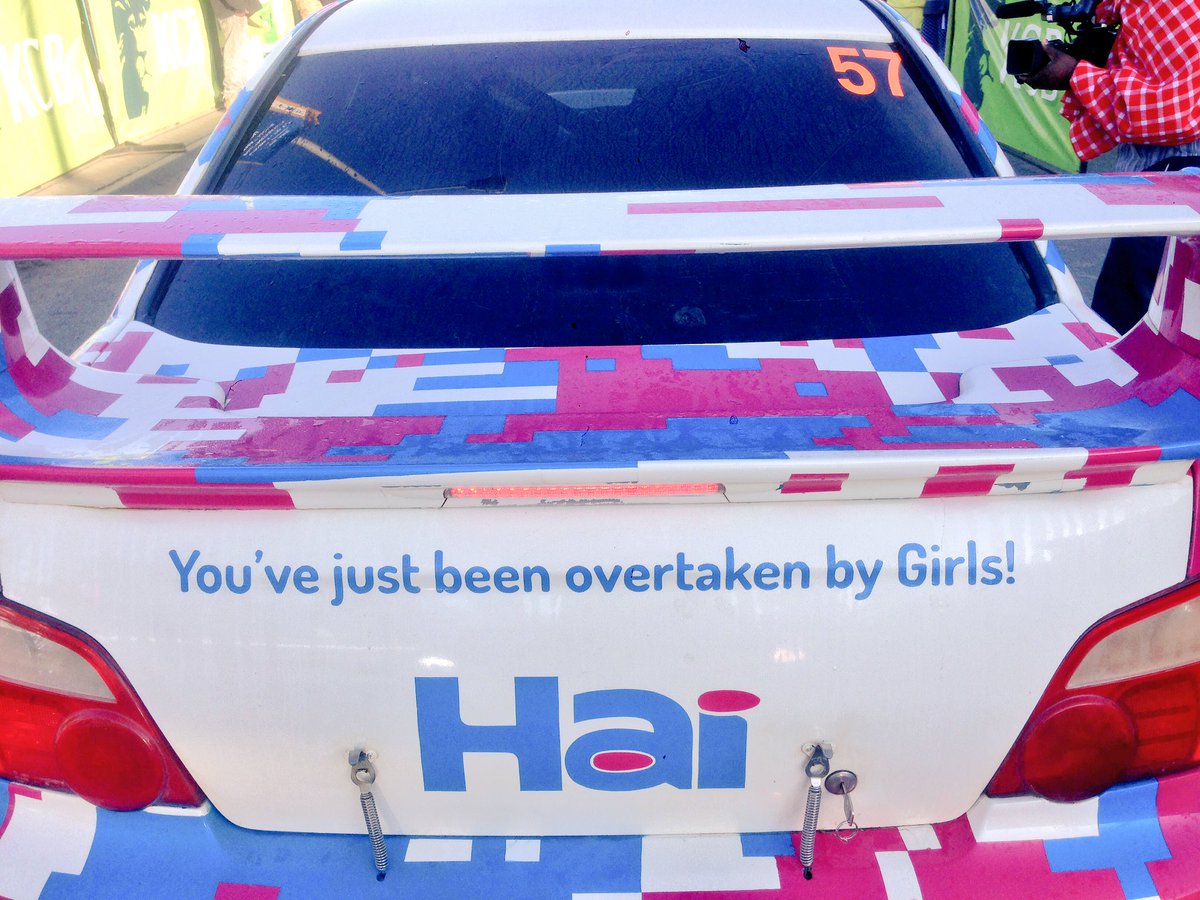 There they go! Our favorite All Ladies team! Best of luck to <a href="/rallychixkenya/">Rally Chix</a> today #KCBGuruNanakRally