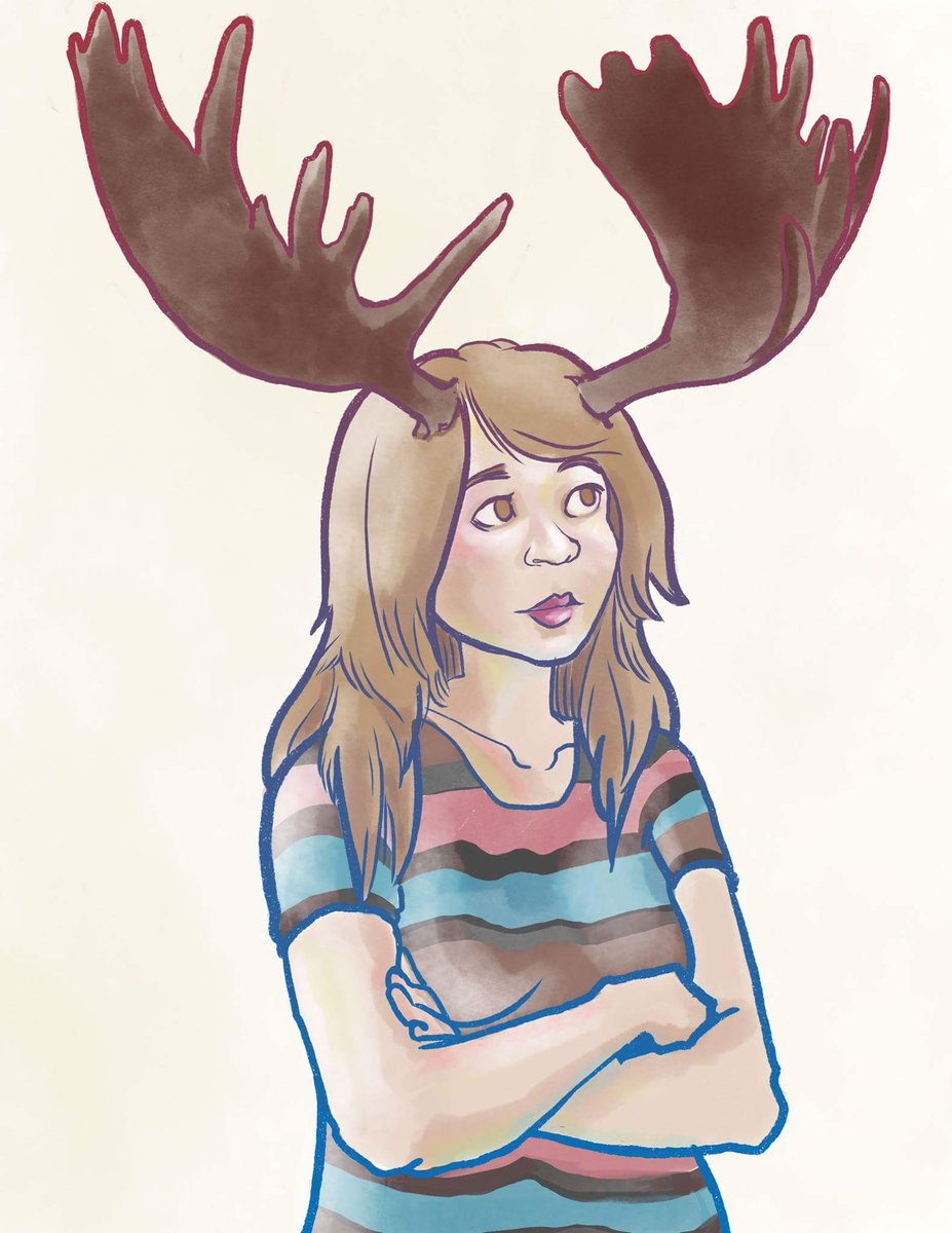 Frickinarts's tweet image. I am a beautiful moose at heart. 

#moose #art #moosegirl #antlers #artistsontwitter #digitalart #photoshop