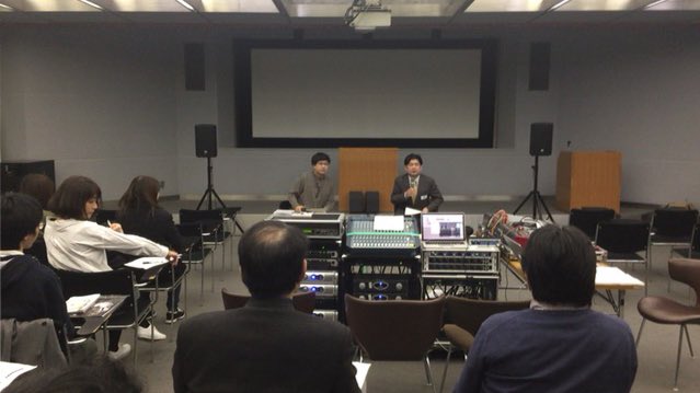 d_o_people's tweet photo. 電子音響ピープルプロジェクト2016@SAITAMA1日目始まりました！柴山拓郎先生と沼野雄司さんのプレトークが終わりました。なぜ電子音響音楽を始めたのかをベテランピープルの方々にたくさんお話していただきました！次は演奏です！#DOP2016 https://t.co/Sgm1IYMeHK