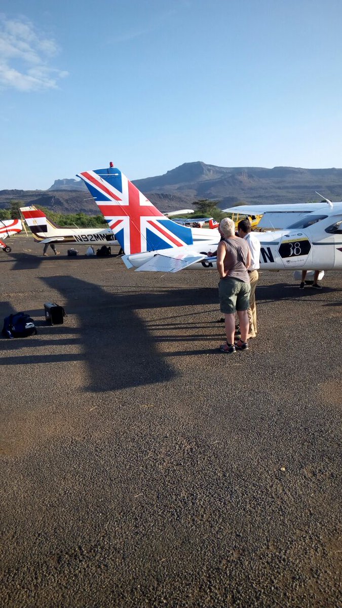 Sekuwom's tweet photo. Sample of the vintage planes at Lokichoggio airport @TurkanaLand @TurkanaCountyKE 
#TrueOrigin @WelcomeBackHome #TembeaTurkana @mwas_2 https://t.co/9EHCxRNNV2