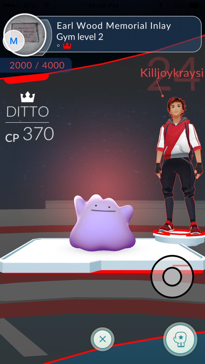 gen_observation's tweet photo. Ditto is real. Just caught one pretending to be a pidgy.  So I put him on a gym. https://t.co/iVT2dgh3yo