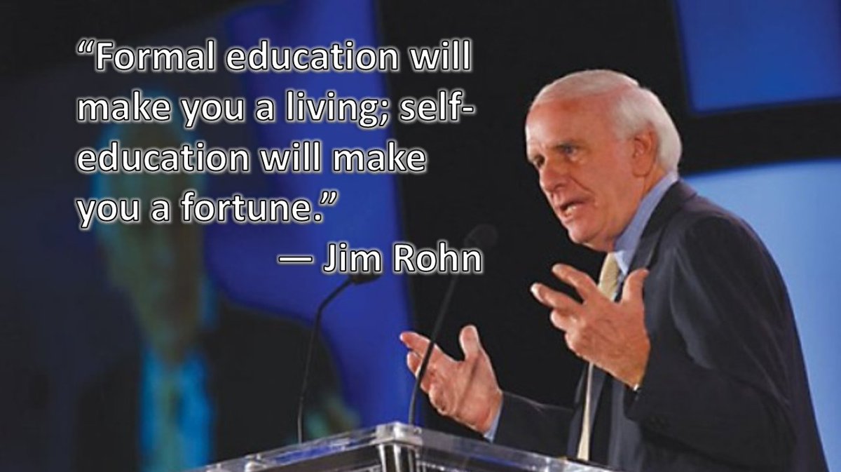 StartInPhx's tweet photo. “Formal #education will make you a living; self-education will make you a #fortune.” ― Jim Rohn #quote https://t.co/JKA6j559l0