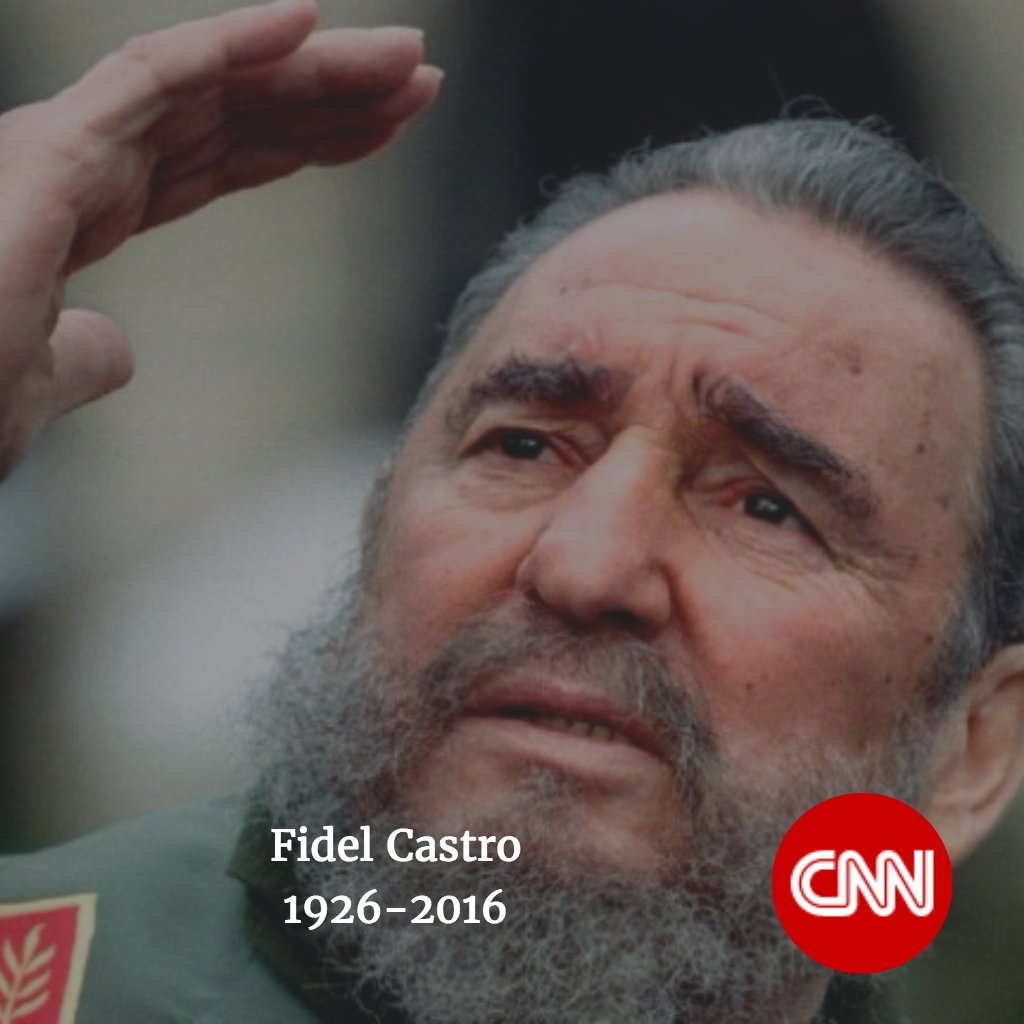 Muere el líder cubano Fidel Castro a los 90 años 
cnn.it/2fOtcqA