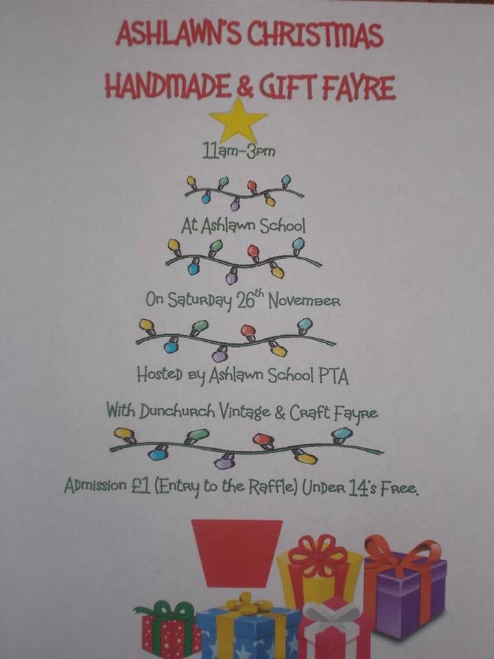 AshlawnPTA's tweet photo. Ashlawn PTA Christmas Fayre today come along for some festive fun and lots of yummy things! https://t.co/icyApNOjZa