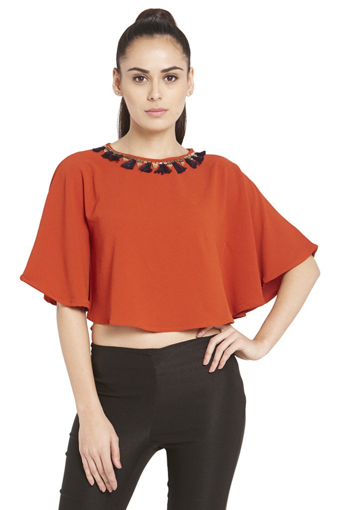 stylewithglobus's tweet photo. Set your own style with this rust colored circular crop top https://t.co/cT64rQJOwi #top #womenscollection #fashion #clothing #sale #western https://t.co/OBJSFvAnAc