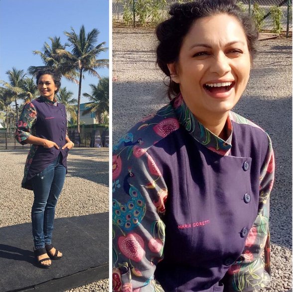 Media_Vantage's tweet photo. #ExclusiveArtist @mariagorettiz is totally rocking her new 'Chef Coat' #ChefAlert #SaturdayKitchen #Cook https://t.co/cDPopYwXKL