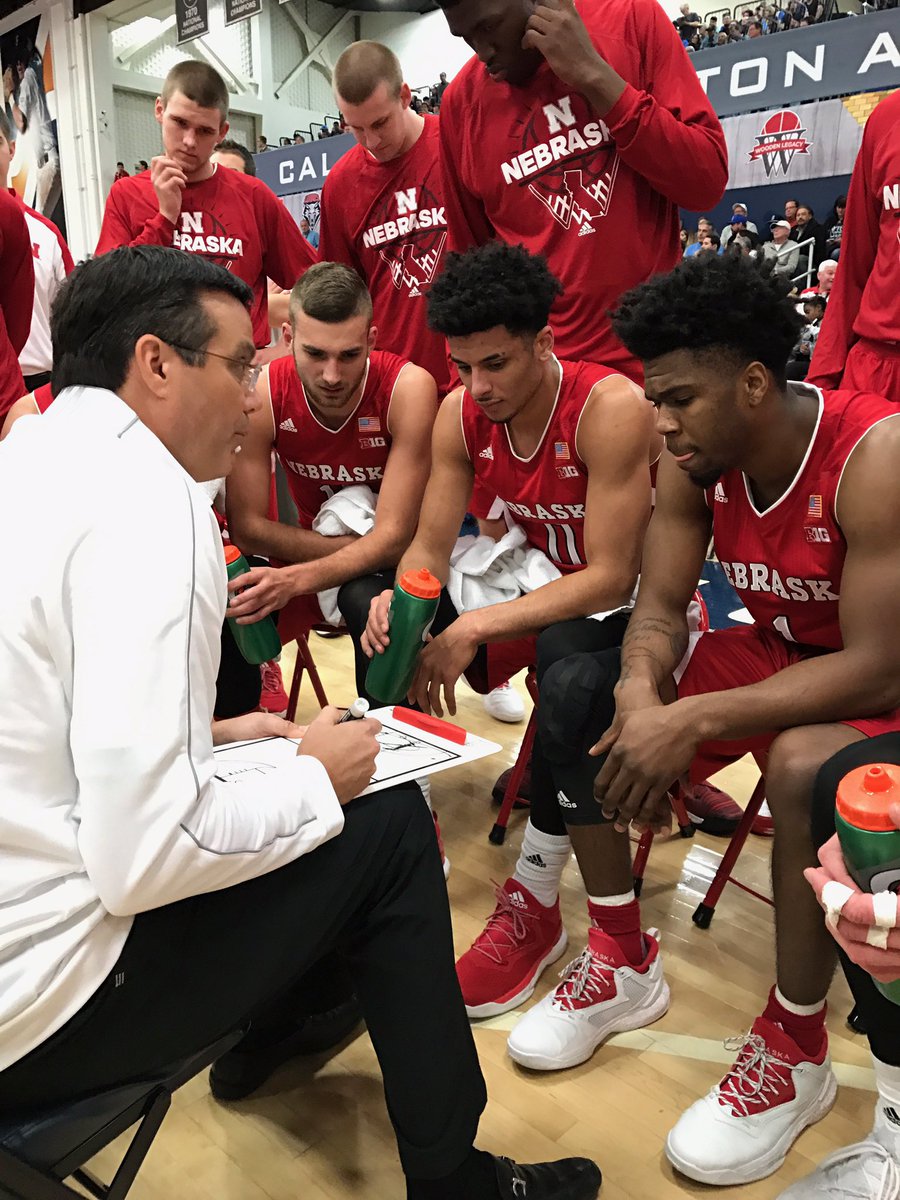 HuskerMBB's tweet photo. Were getting good looks on early chances. Our game comes down to stops. Can we get enough?

#FromTheBench https://t.co/QNNsXI5G3m