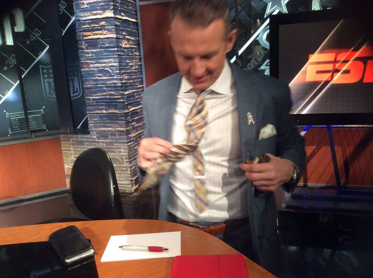 JawsCEOQB's tweet photo. Thanks to @totaltiekeep for the accessories they supplied to the @NFLMatchup crew! We know @merrilhoge loves his ties! https://t.co/MzQd62jvDx
