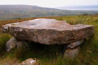 Old Mass Rock in Breifne, Ireland was a place in the old days where Catholics worshiped in the days of persecution.