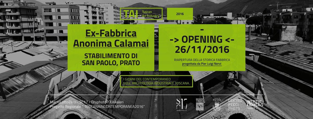 Oggi ore 18 all'ex Fabbrica Anonima Calamai è il momento di <a href="/TuscanArtInd/">Tuscan Art Industry</a> @kinkaleri <a href="/comunepo/">Comune di Prato</a> <a href="/sim0nemangani/">Simone Mangani</a> <a href="/valeriobarberis/">valerio barberis</a> <a href="/MattBiff/">Matteo Biffoni</a>